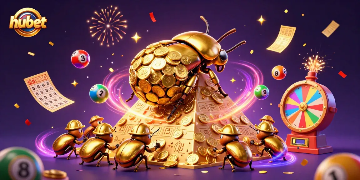 Experience hubet with dynamic scenes of gambling magic featuring vibrant lottery elements.