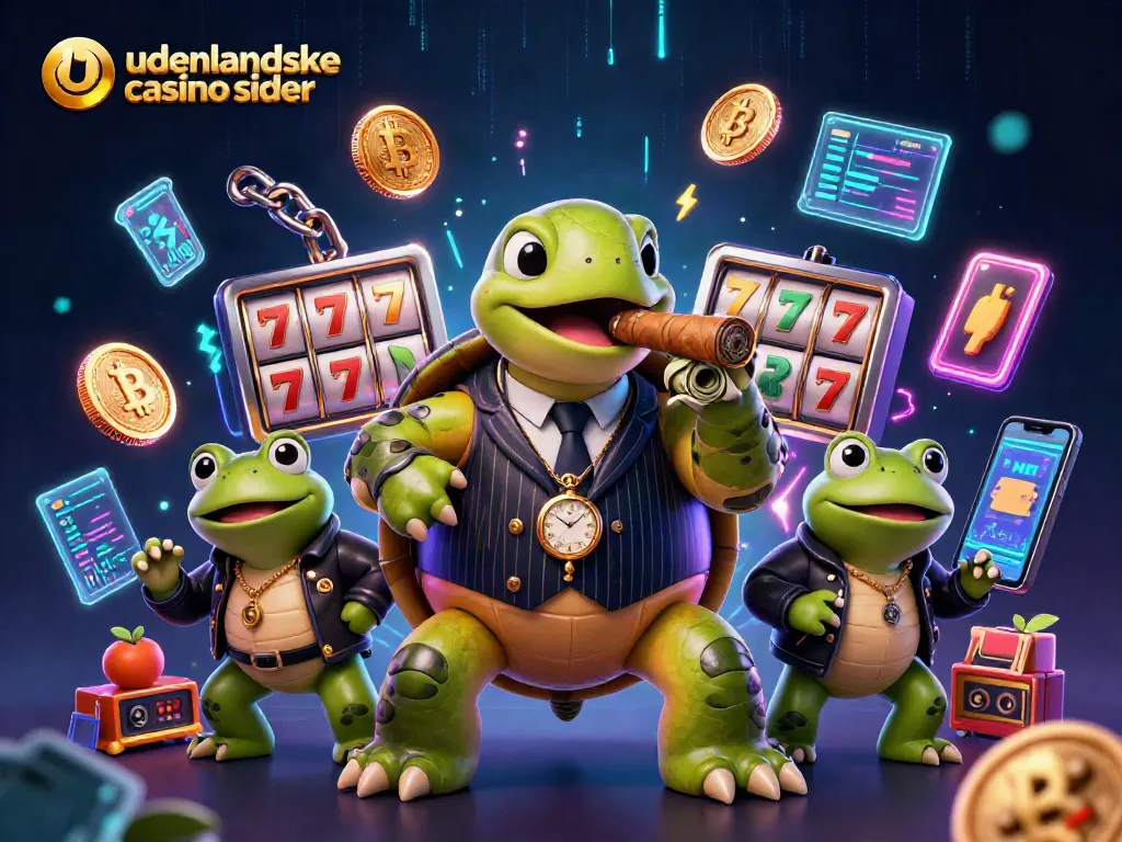 Engage with udenlandske casino sider in a vibrant 3D scene featuring unique characters and casino elements.