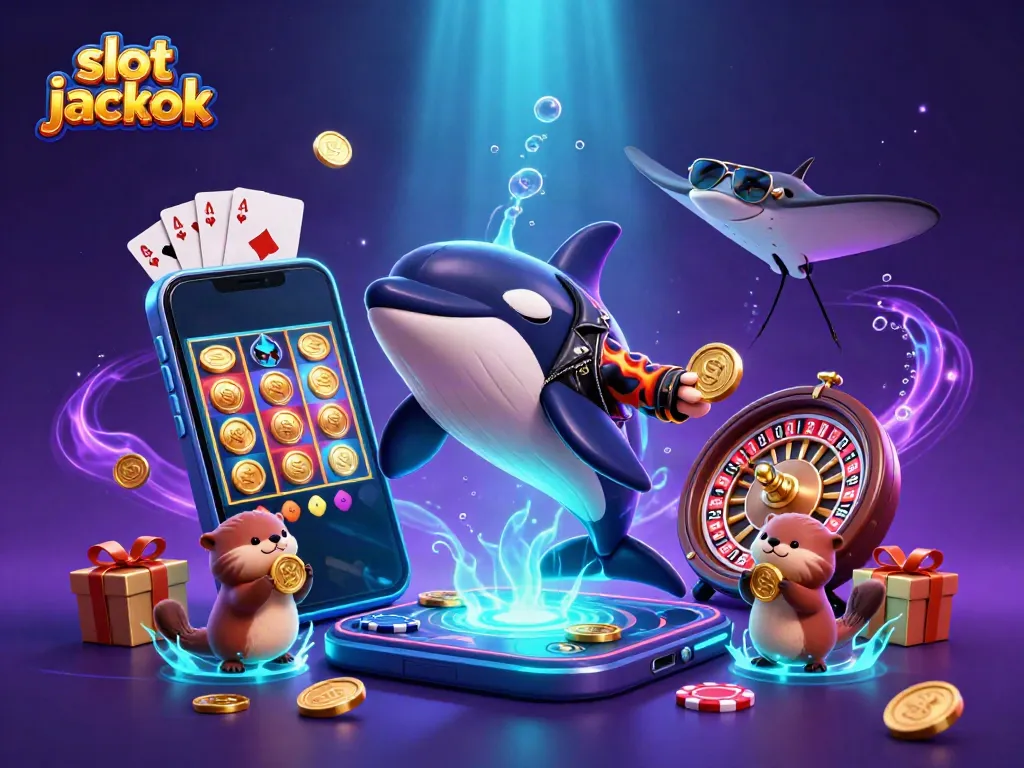 Experience excitement in the slot jackpot world with vibrant characters and dynamic casino elements.