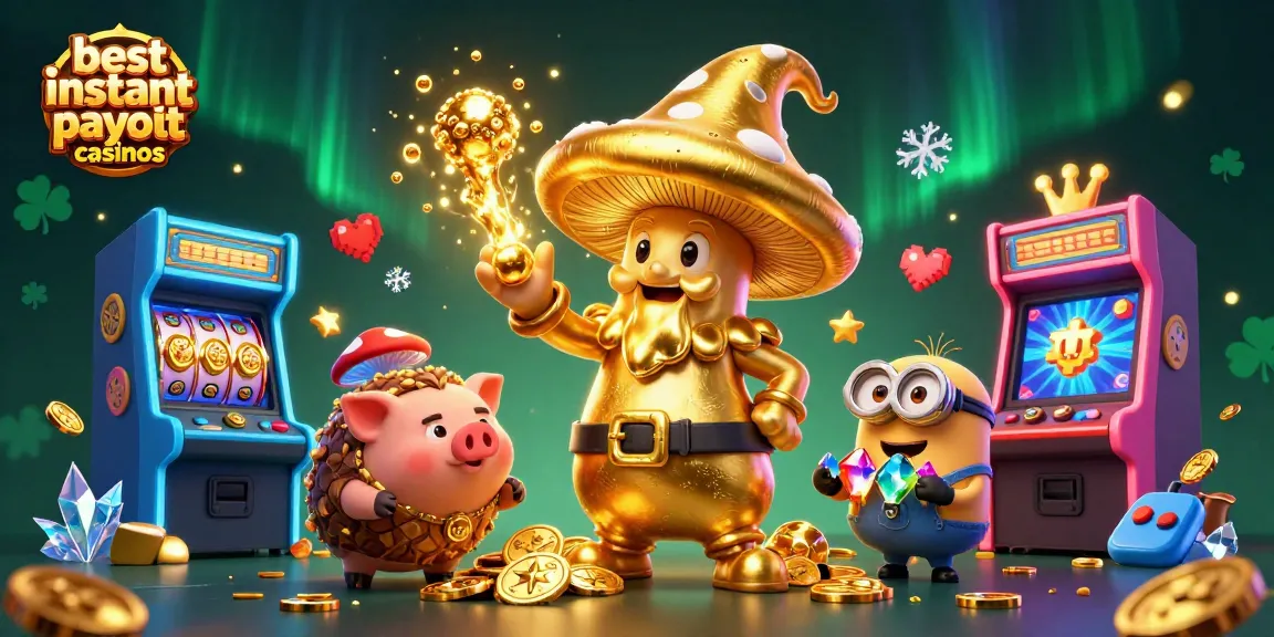 Experience the thrill at the best instant payout casinos with golden treasures and energetic gaming elements.